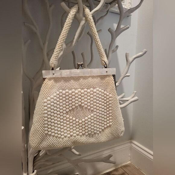 Vintage Handbag, with bubble beads and lucite trim! - Picture 1 of 9
